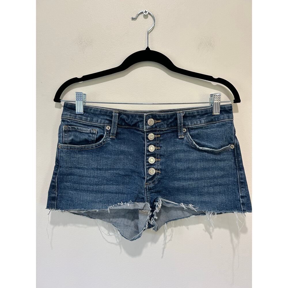 Lucky Brand jeans shorts size 6/28 button front dark wash